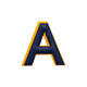 Alphabet · Leather Sticker | Yellow/Dark Blue | A