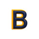 Alphabet · Leather Sticker | Yellow/Dark Blue | B