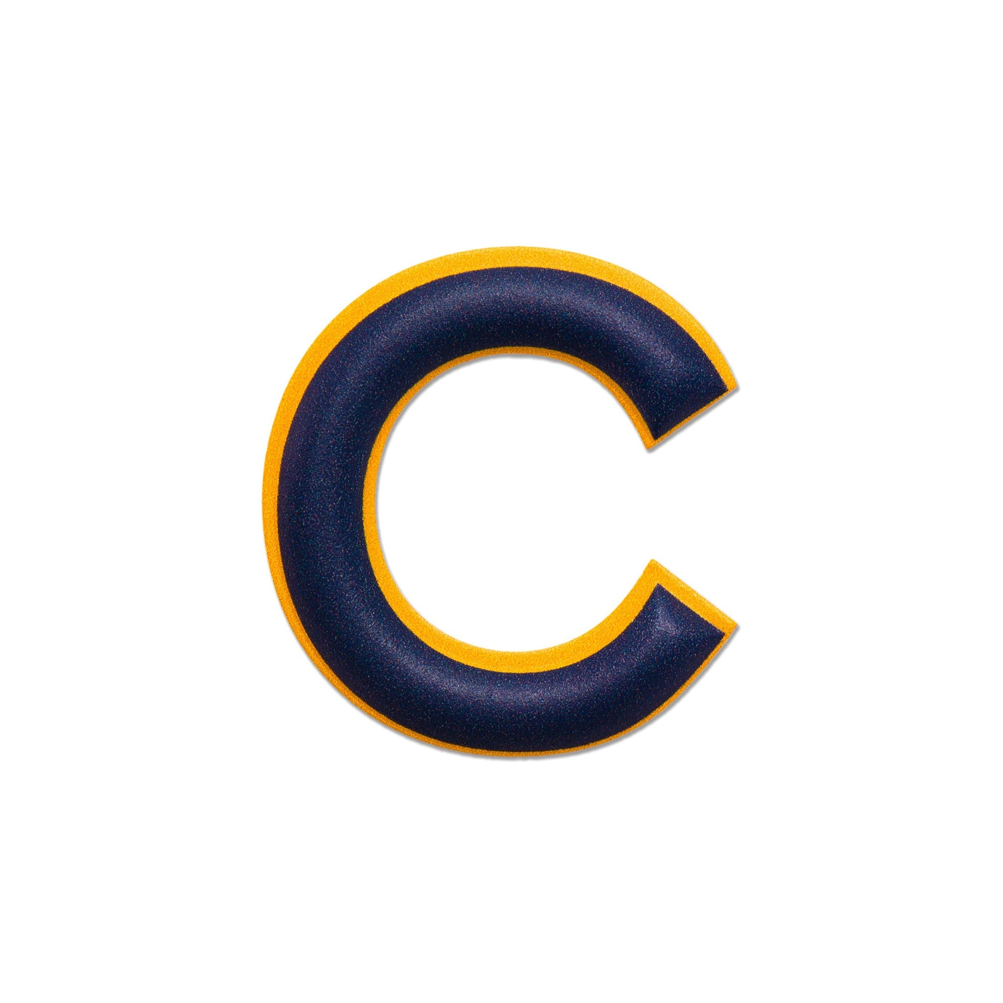 Alphabet · Leather Sticker | Yellow/Dark Blue | C