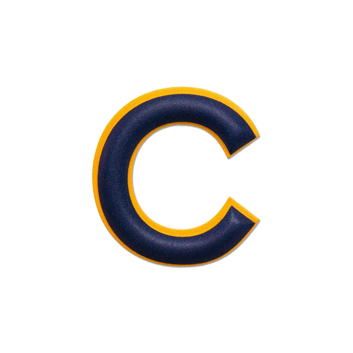 Alphabet · Leather Sticker | Yellow/Dark Blue | C