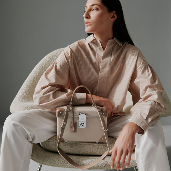 Centenary · The Handbag - Large | Chalk/Moss/Chrome