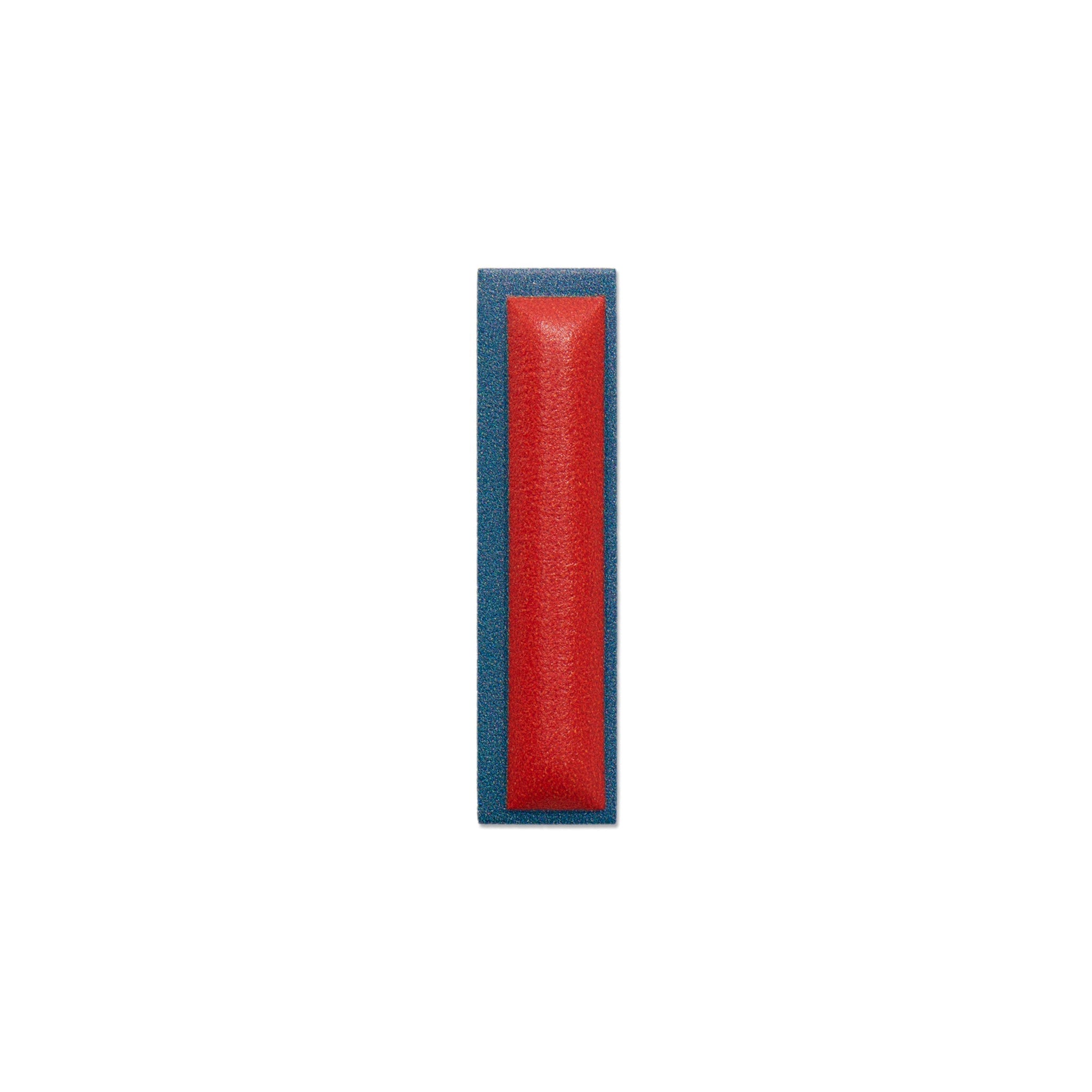 Alphabet · Leather Sticker | Red/Petrol Blue | I