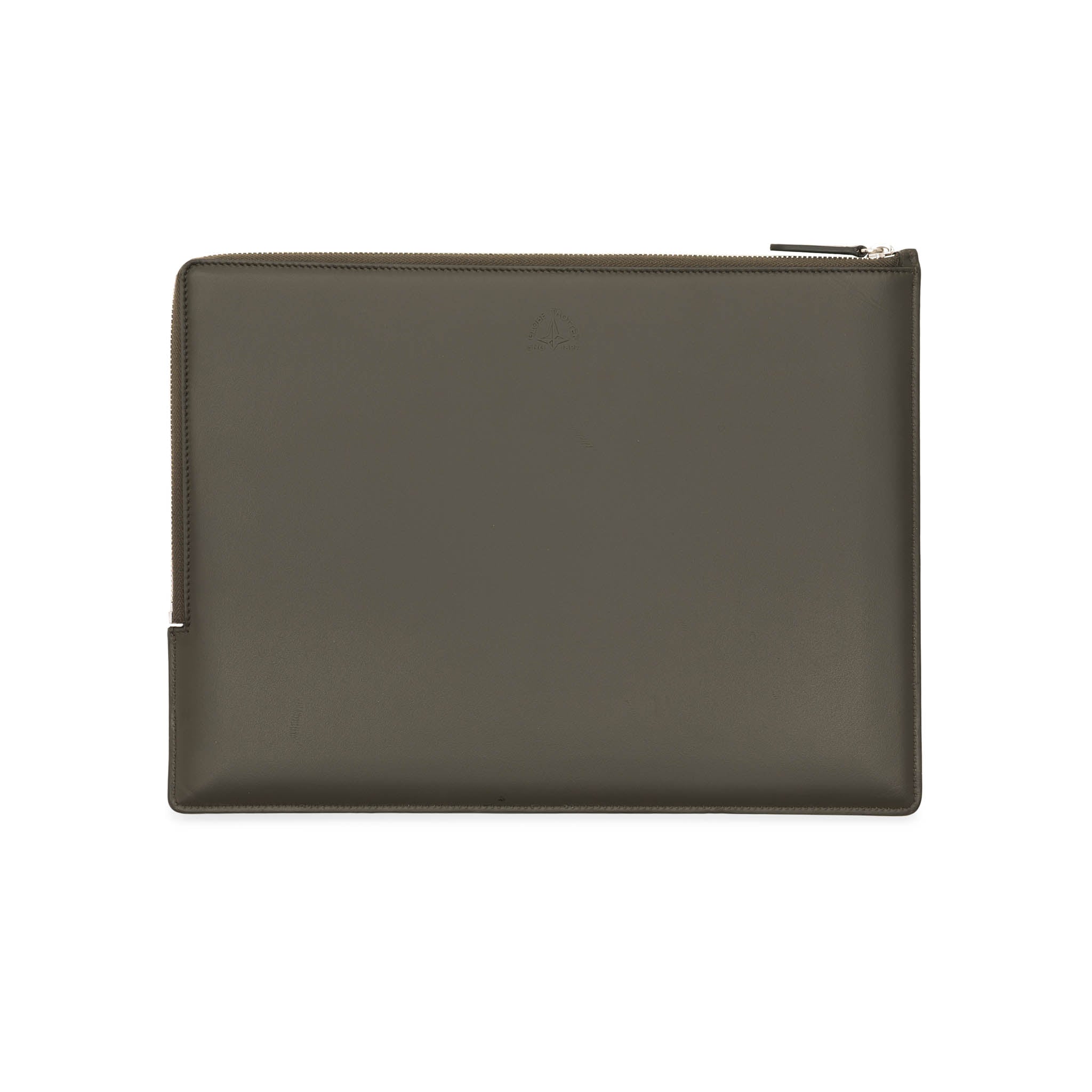 Metropolis · A4 Document Holder | Olive/Chrome