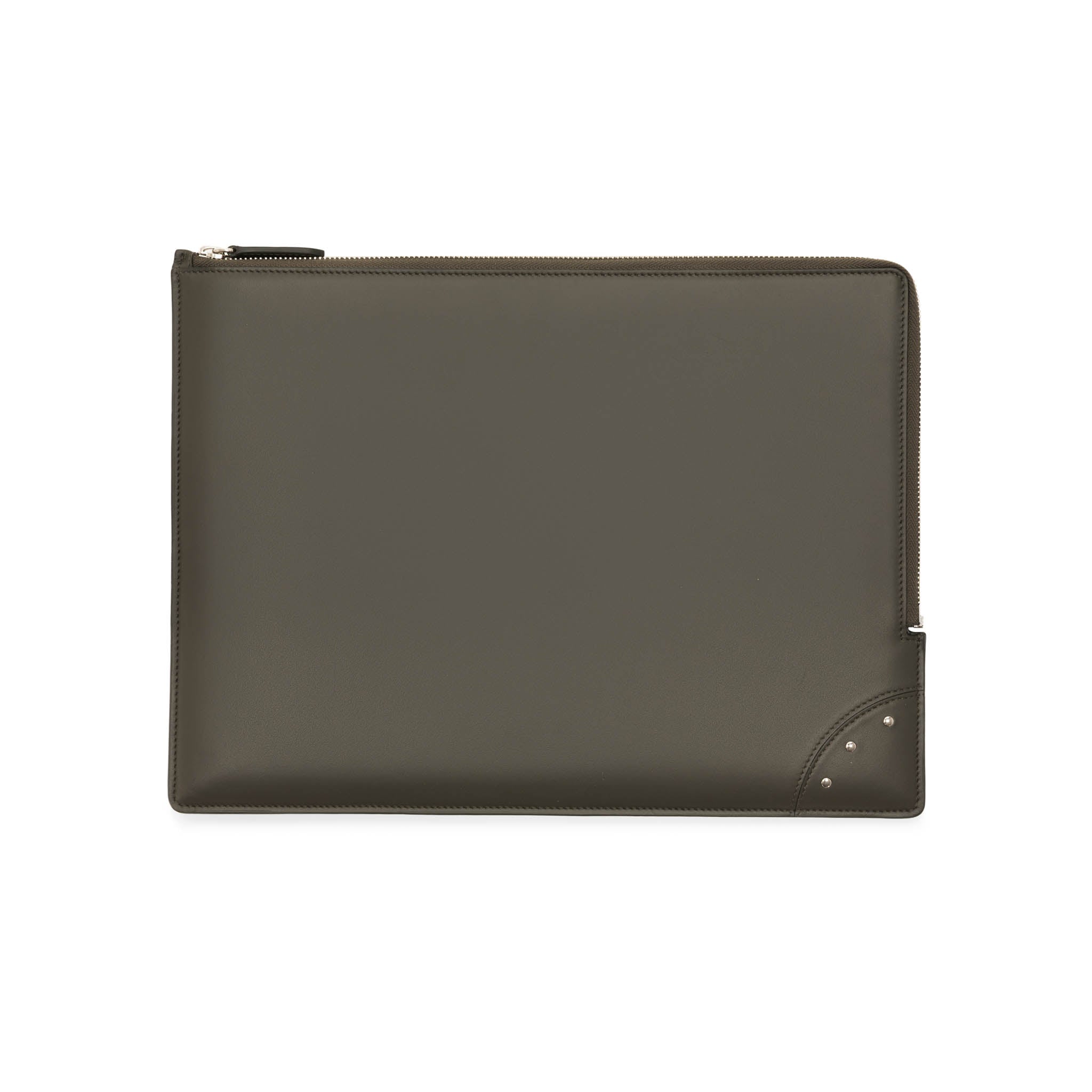 Metropolis · A4 Document Holder | Olive/Chrome