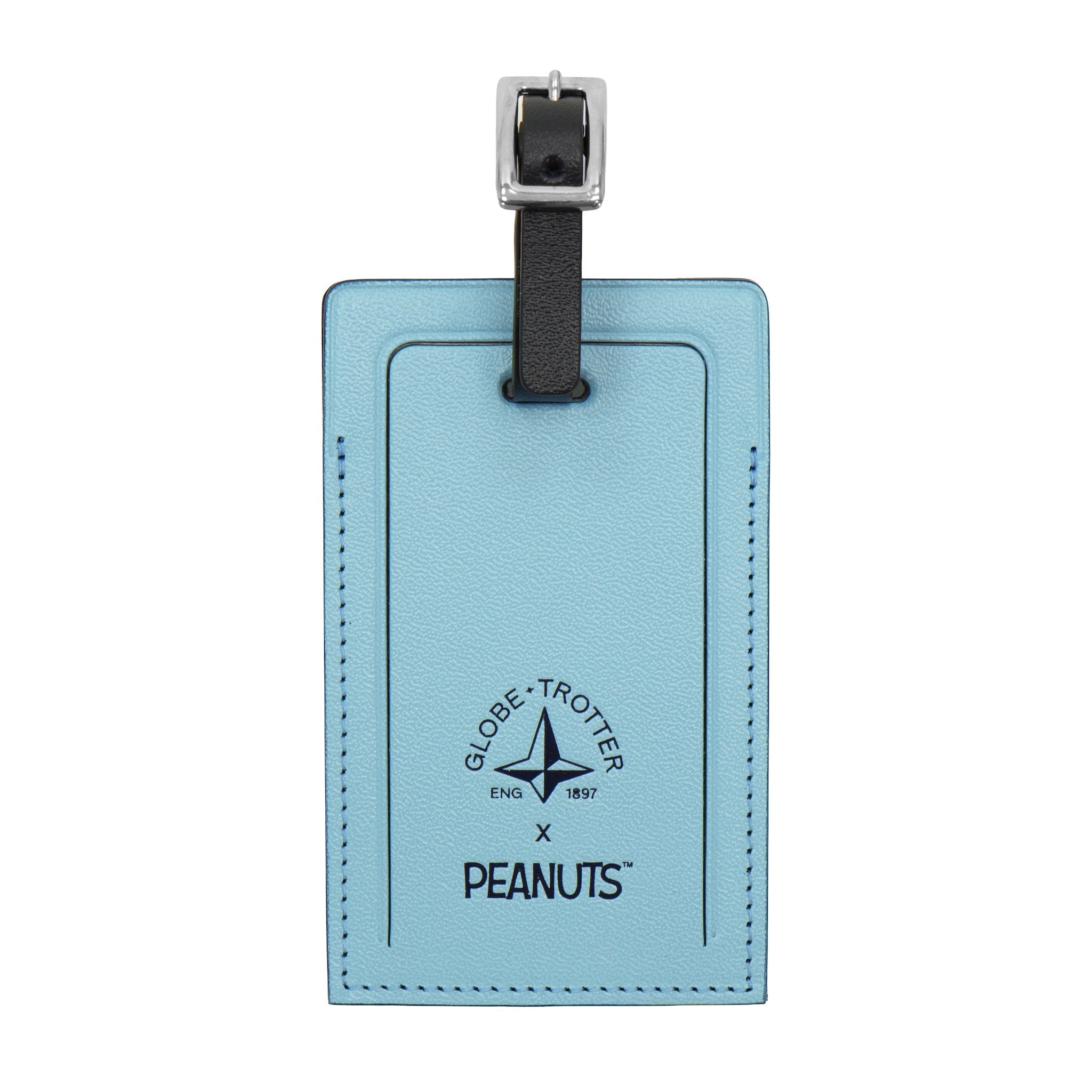 Peanuts 75th Anniversary · Luggage Tag | Pastel Blue/Navy/Chrome