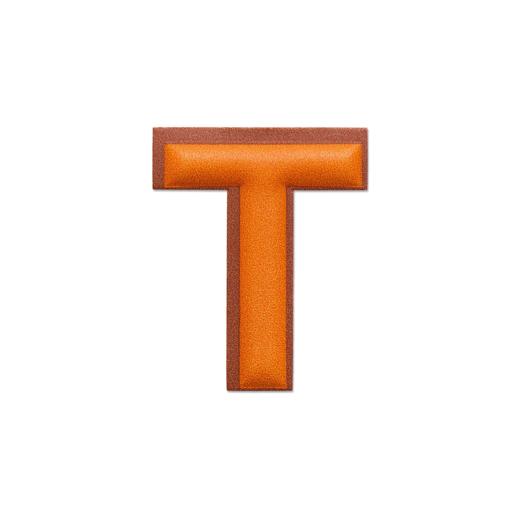 Alphabet · Leather Sticker | Orange/Brown | T