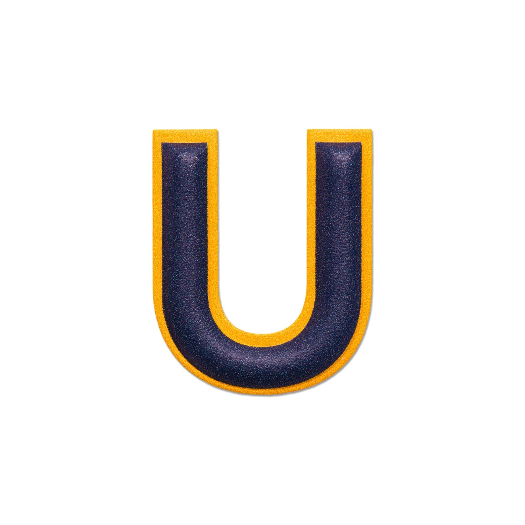 Alphabet · Leather Sticker | Yellow/Dark Blue | U