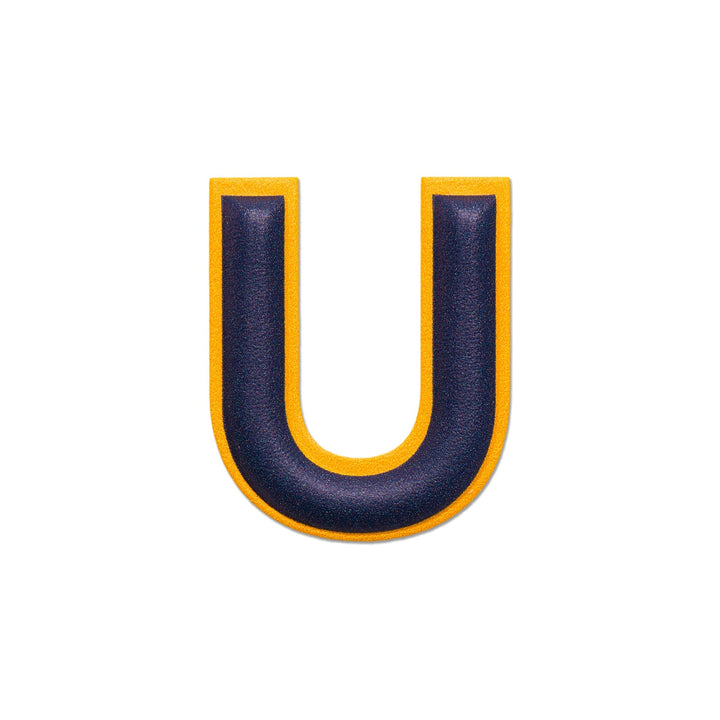 Alphabet · Leather Sticker | Yellow/Dark Blue | U