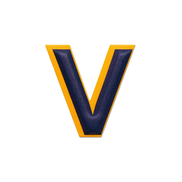 Alphabet · Leather Sticker | Yellow/Dark Blue | V