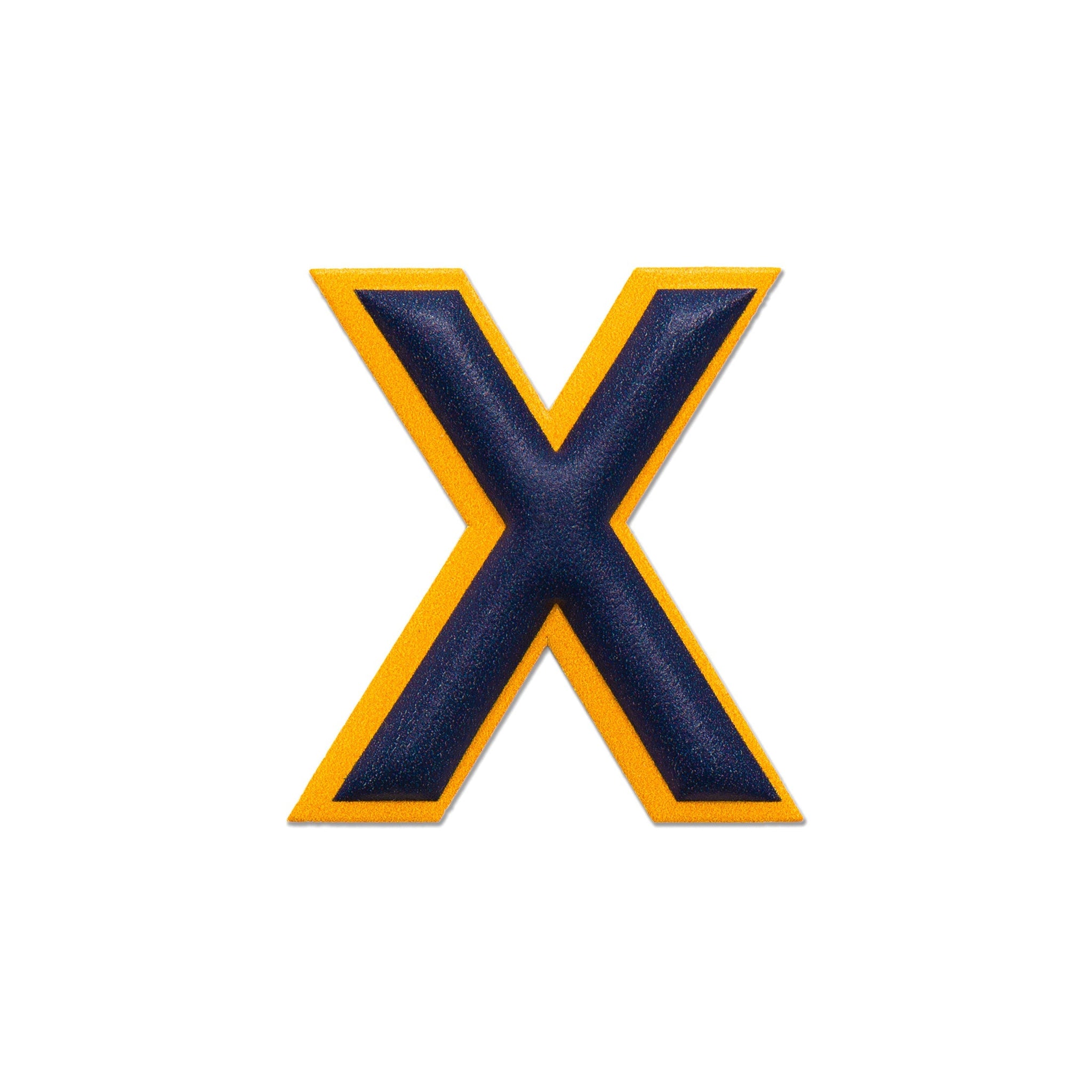 Alphabet · Leather Sticker | Yellow/Dark Blue | X